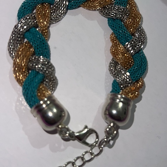 Cute bracelet green silver gold - Picture 5 of 7